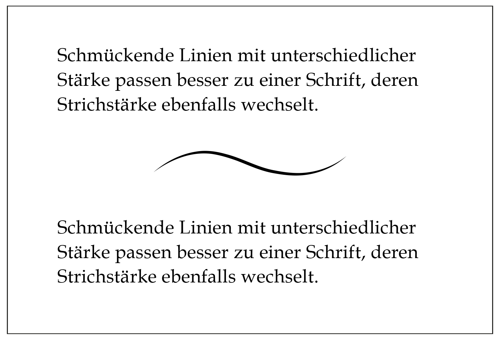 Schmückende Linie