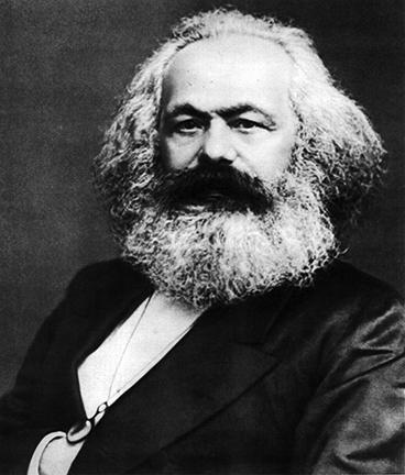 A photograph of Karl Marx