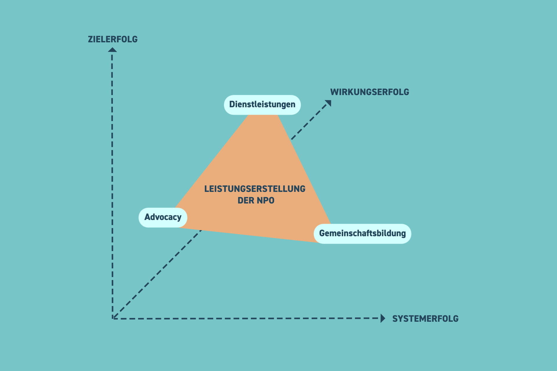 Grafik: Komplexe Erfolgsdimensionen und Leistungserstellung von NPO