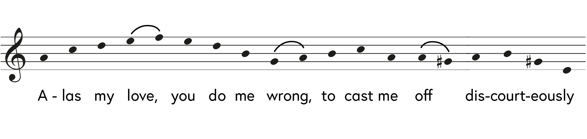 modern notation of Greensleeves